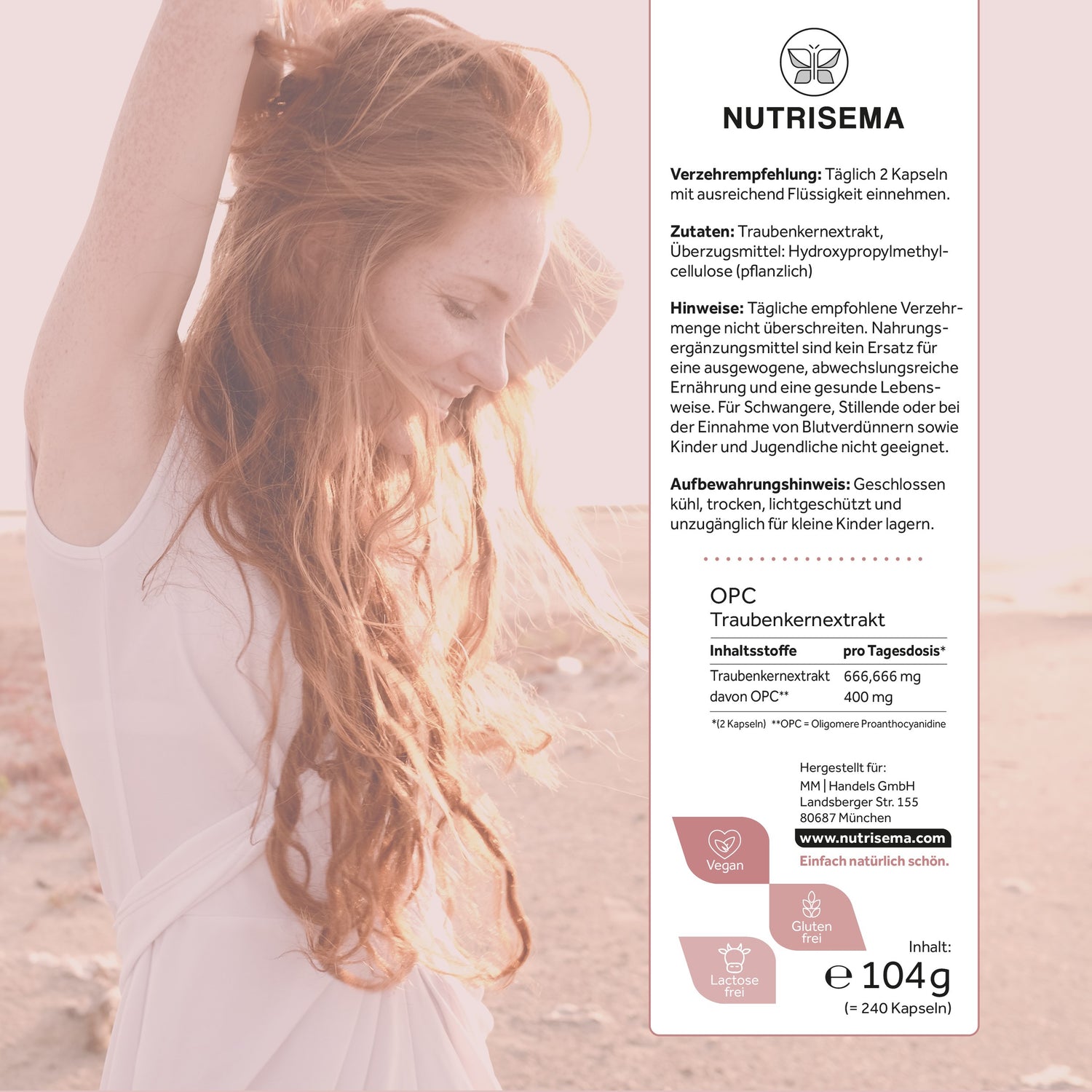 OPC Traubenkernextrakt I 240 vegane Kapseln I im Glas I OPC Gehalt 400 mg/Tag (60% HPLC) I Weintrauben aus Italien und Deutschland I hoch bioverfügbar I in Deutschland produziert & laborgeprüft