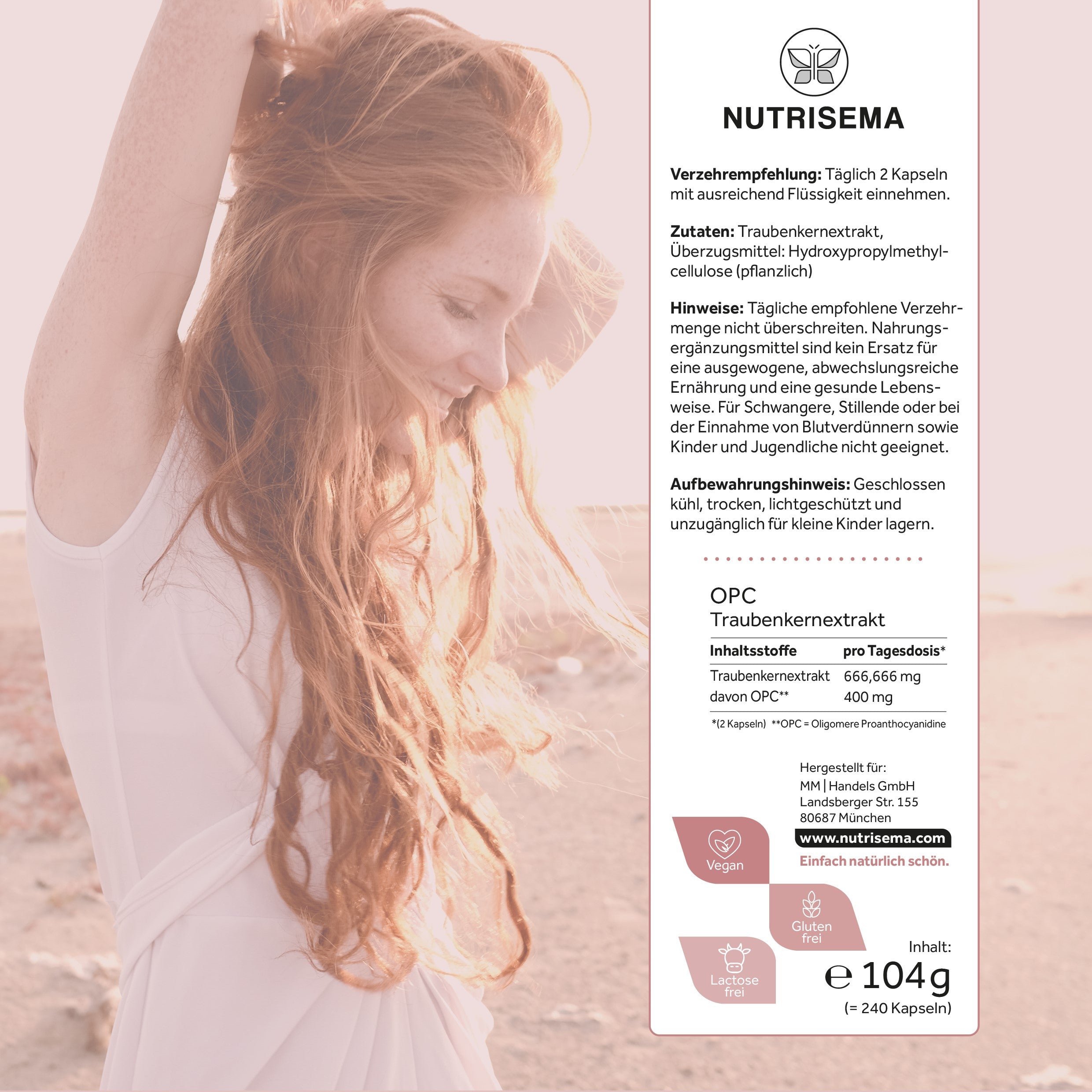 OPC Traubenkernextrakt I 240 vegane Kapseln I im Glas I OPC Gehalt 400 mg/Tag (60% HPLC) I Weintrauben aus Italien und Deutschland I hoch bioverfügbar I in Deutschland produziert & laborgeprüft
