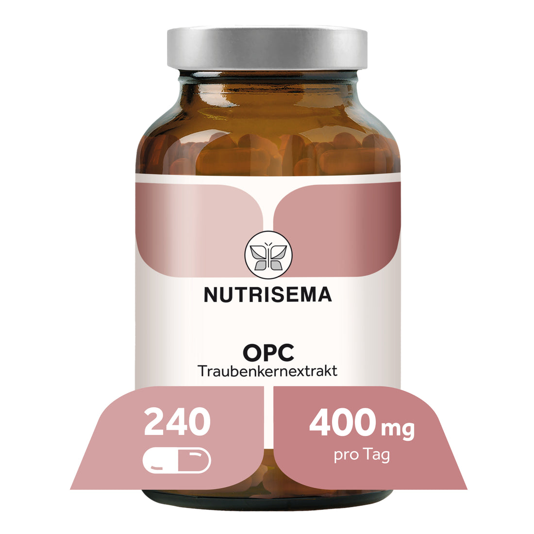 OPC Traubenkernextrakt I 480 vegane Kapseln (2er Pack) I im Glas I OPC Gehalt 400 mg/Tag (60% HPLC) I Trauben aus Italien und Deutschland I hoch bioverfügbar I in Deutschland produziert &amp; laborgeprüft